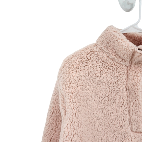 Double Zero Women's Sherpa Cropped Pullover Teddy Jacket - Picture 2 of 8